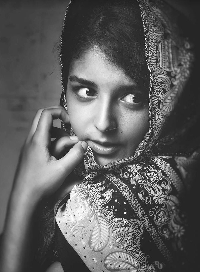 A Girl in Traditional South Asian Dress